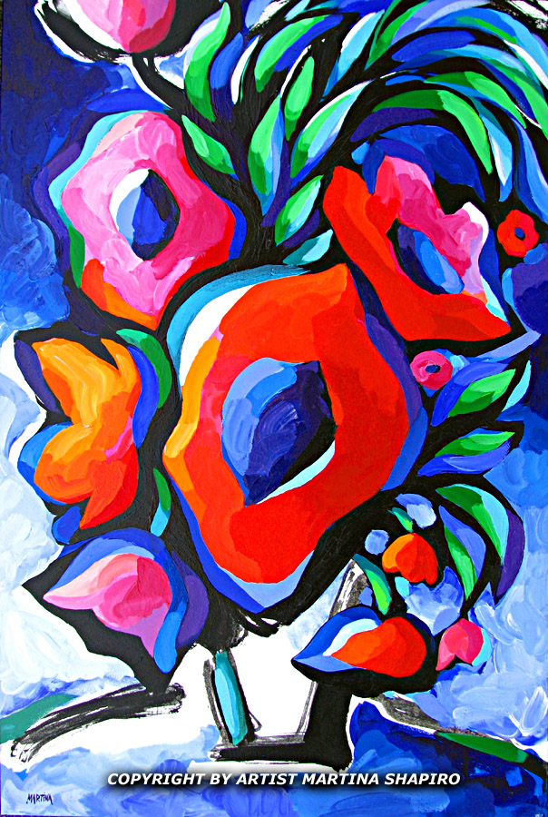 Flower painting by Martina Shapiro