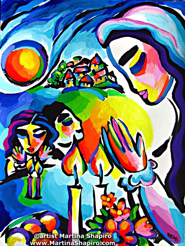 Jewish art painting by Martina Shapiro